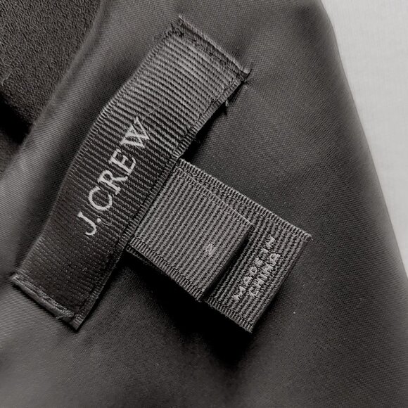 J. Crew, Black, “Origami” Dress, Fitted, Midi, Wrap-detail, Cap-sleeve, Size: 2 - Picture 9 of 10